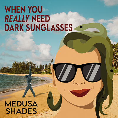 Medusa Shades Advert design graphic design illustration vector