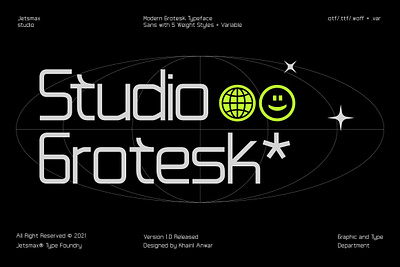 Studio Grotesk - Modern Typeface design editorial font futuristic futuristic font grotesk logo logotype marketing media menu modern font sans sans font sans serif