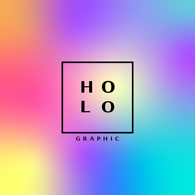 Rainbow golo graphic design logo