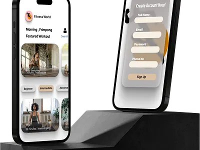 Fitness Mobile app 3d animation app branding design figma graphic design illustration logo motion graphics ui
