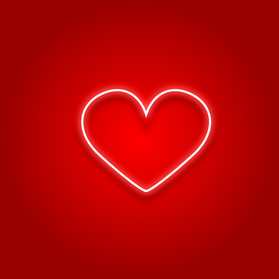 Neon heart graphic design