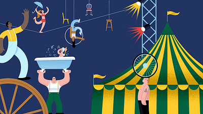 Circus illustration vector