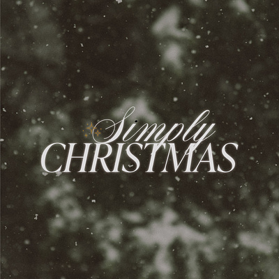Simply Christmas graphic design typography