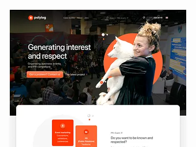 Polylog PR agency marketing public relations ui web design