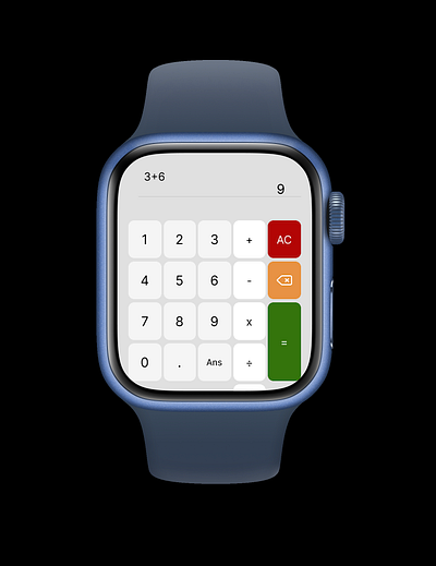 Calculator for Apple Watch 004 applewatch calculator case study dailyui design graphic design portfolio ui ui 004 uidesign uiux uix101 userexperience userinterface ux watch