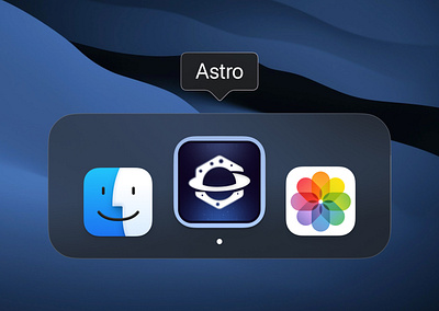 App icon - Astro 100days app dock icon illustration logo mac space ui ux vector