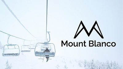 MOUNT BLANCO Ski mountain logo branding dailylogochallenge design graphic design logo mountain ski snow typography vector