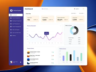 Event management dashboard analytics branding dashboard design event figma graphic design illustration logo product design ui uiux ux web web design