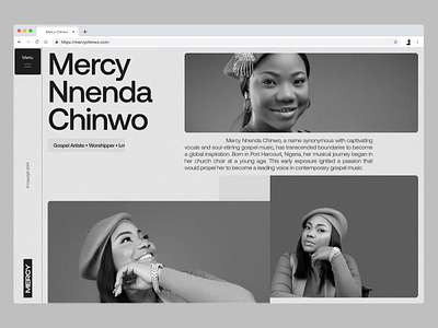 Mercy Chinwo Web Exploration design landing page mercy chinwo personal website portfolio website ui ui design uidesign uiux uiux design user experience user interface ux ux design web design website design