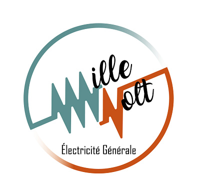 Logotype / Identité Mille Volt électricité graphic design illustration logo typography