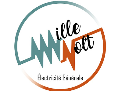 Logotype / Identité Mille Volt électricité graphic design illustration logo typography