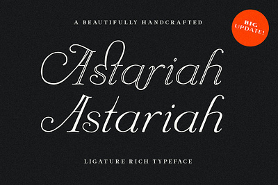 Astariah - Ligature Vintage Font classy feminine handwritten italic logo font serif vintage whimsical