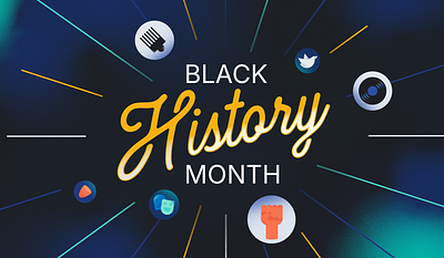 Happy Black History Month! bhm black history gradient lines