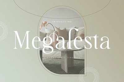 Megalesta - Elegant Serif Typeface display font font ligature luxury font modern font modern serif retro font typeface typography