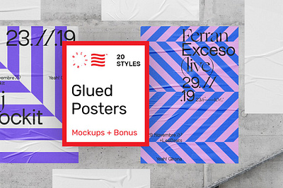 Glued Poster Mockups Scene Generator b1 generator glued poster paper poster realistic wrinkled poster