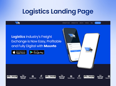 Logistics Landing Page adobe photoshop app branding design figma graphic design illustration landingpage landingpagedesign logisticks ui uidesign webdesign