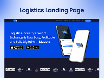 Logistics Landing Page adobe photoshop app branding design figma graphic design illustration landingpage landingpagedesign logisticks ui uidesign webdesign