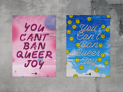 You Can't Ban Queer Joy - 1 activism campaign design design gay glaad graphic design lesbian poster poster design pride queer trans typography