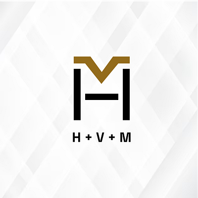 H+V+M logo branding graphic design letter logo monogram