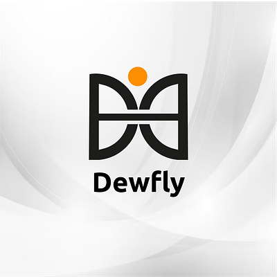 Dewfly Logo animal black branding butterfly graphic design letter logo