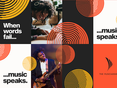 The Musicianship — Brand in Use brand logo music patterns record visual identity