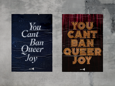 You Can't Ban Queer Joy - 7 activism campaign design design gay glaad graphic design lesbian poster poster design pride queer trans typography