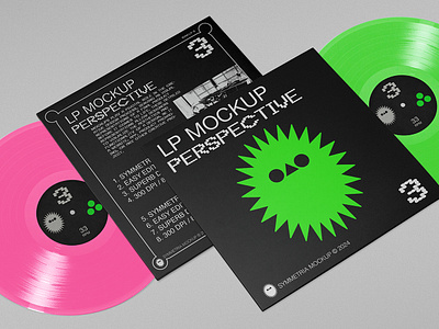 Perspective Vinyl Mockup branding graphic design lp mockup symmetria mockup typography vinyl mockup