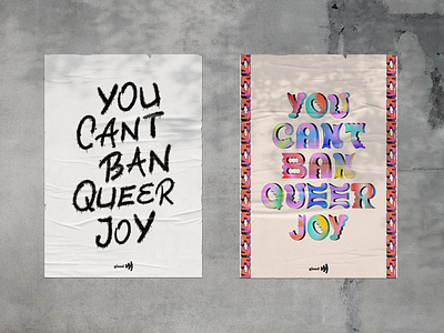 You Can't Ban Queer Joy - 10 activism campaign design design gay glaad graphic design lesbian poster poster design queer trans typography