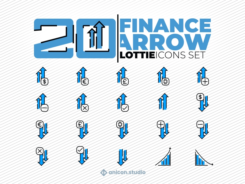 20 business ARROWS Lottie icons anicon animated logo arrow arrows business design finance graphic design growth icon illustration json lottie motion graphics ui web