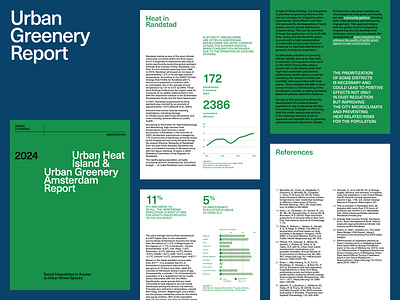 Urban Greenery Report branding design digital editorial graphic design infographics print typography urban