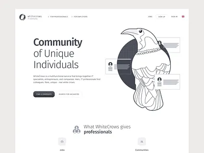 WhiteCrows job posting ui web design