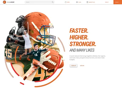 SlykeSport hero social media ui web design