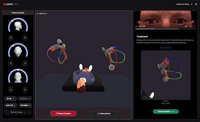 UNMC College of Physical Therapy - BPPV training application healthcare ui ux