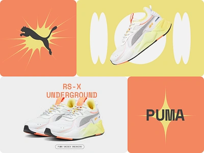 PUMA bento grid brand identity branding design graphic design layout design logo logo design poster design puma typography ui