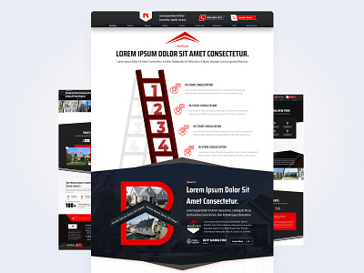 ROOFING CONTRACTOR HOMEPAGE animation branding graphic design ui