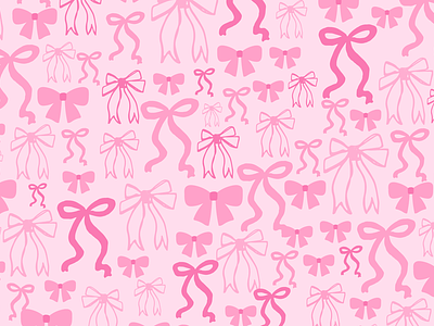 Pink Bow Coquette Vibes branding branding inspo coquette aesthetic coquette design design inspiration graphic design illustration inspo pattern design pattern inspiration pink bow design pink bow illustration pretty brand design romantic branding romantic design