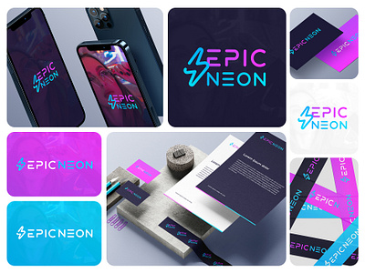 Epic Neon - Branding adobe illustrator adobe photoshop brand identity brandbook branding corporate identity design graphic design label light logo logo design logofolio minimal neon pattern vector tracing visual identity