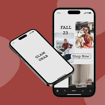 GlamGrab Ecommerce Mobile App app design branding design figma ui