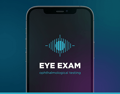 Eye exam branding graphic design logo ui