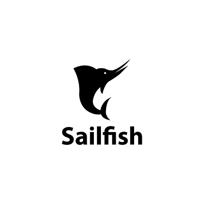 Sail Fish Logo fish fish vector logo sail vector
