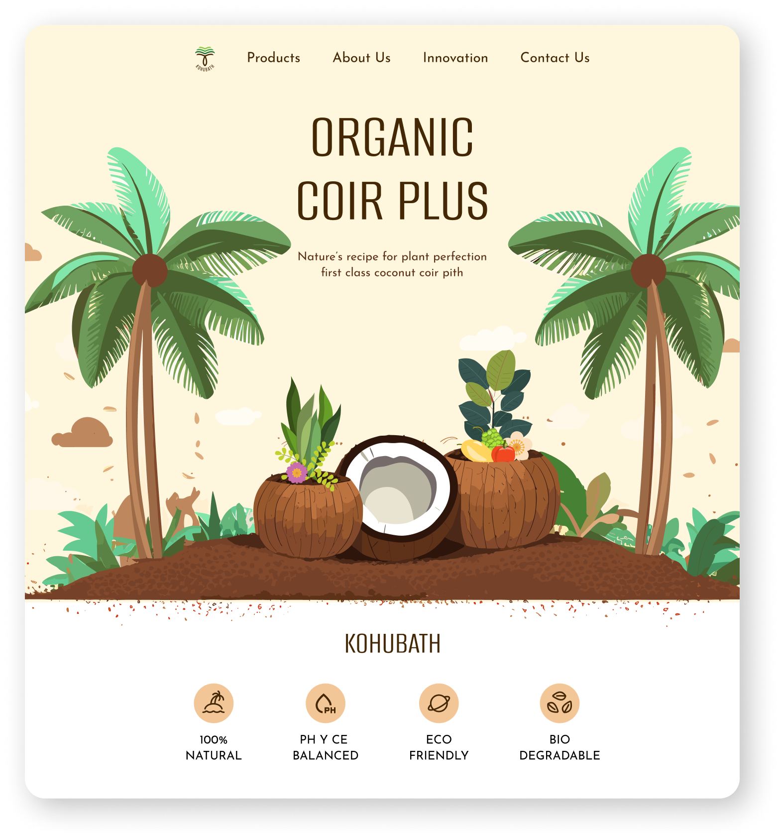 Product - Kohubath - Landing Page branding il illustration landing page logo product design ui ux website