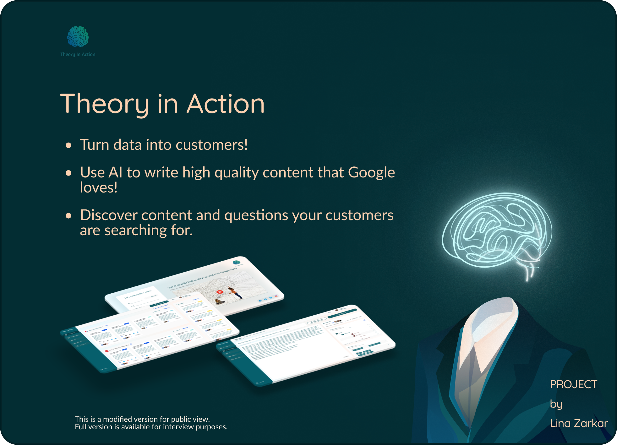 Theory in Action- SAAS casestudy saas ui userinterface ux