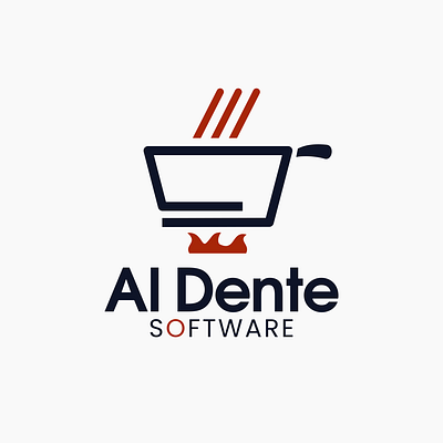 Logo Design for Al Dente Software branding commission design freelance work graphic design graphic designer logo logo design logo design branding logo designer minimal pasta vector