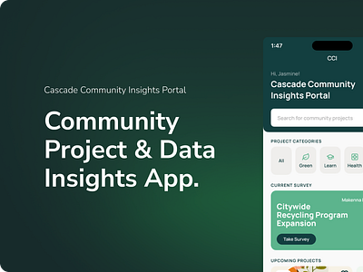 Community Insights Mobile App data data visualization design figma mobile app ui ux