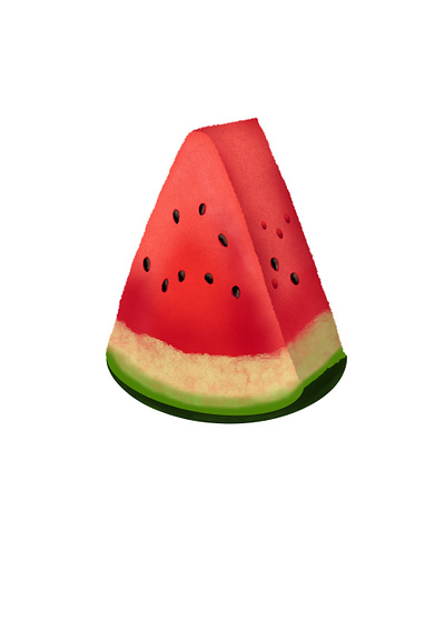 Realistic watermelon. Procreate. artwork branding cartoon design element digital digital art food fruit graphic design icon design illustration logo modern procreate watercolour
