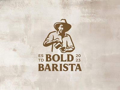 Bold Barista Coffee Logo barista bold brown coffee