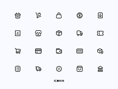 Shopping Icons Set app icons flat icons icon icon pack icon set iconin iconography illustration line icons shopping icon