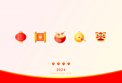 Icons for Chinese Spring Festival design icons