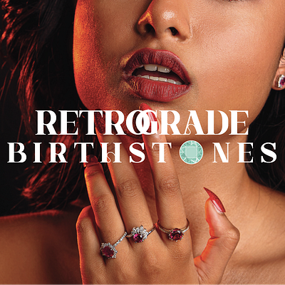 Retrograde Birthstones branding graphic design jewelry branding jewelry logo logo logo design ui
