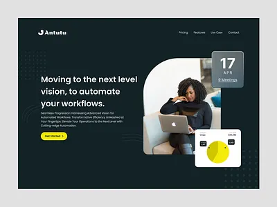 Antutu - a landing page for SAAS startup brand brand identity branding design graphic design illustration landing page logo ui ux vector
